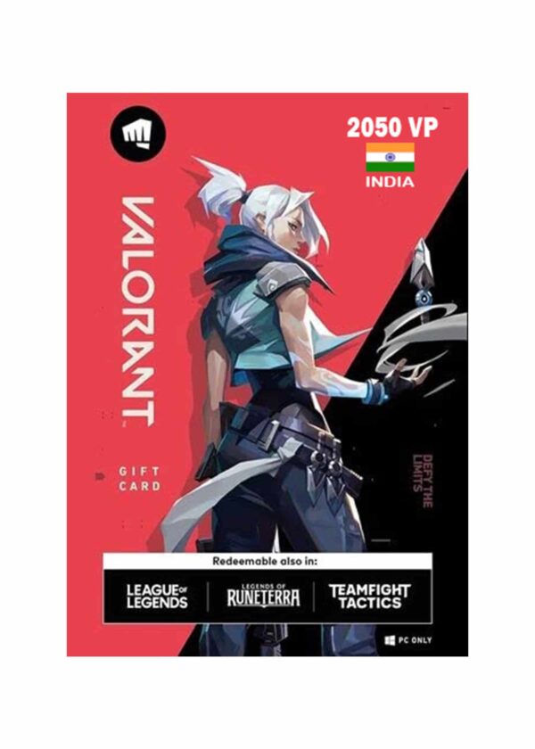 Valorant Gift Card 2050 VP ( Valorant Points India )