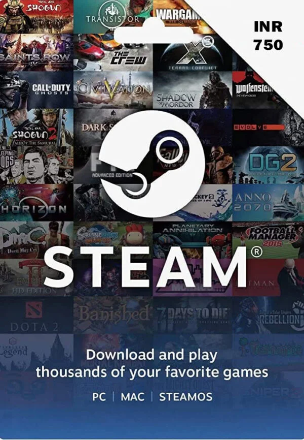 INR 750 Steam Wallet Code - Digital Code Only